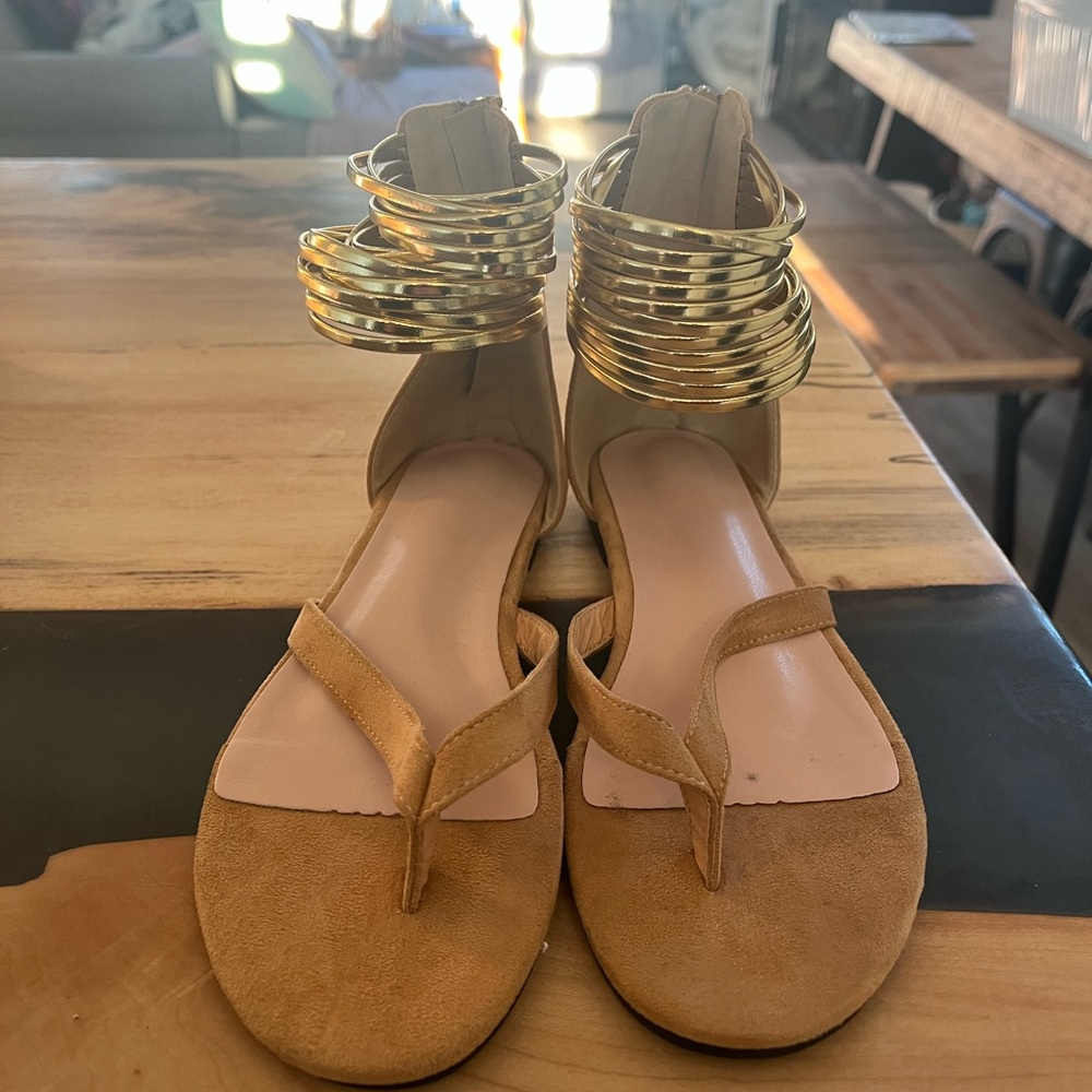 Gold Strap Sandals